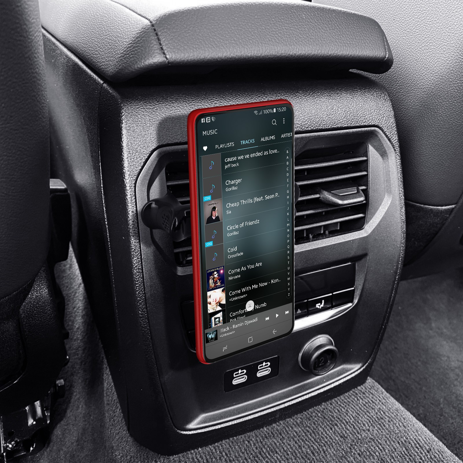 Support smartphone auto magnetico universel Akashi grille aération noir - 3