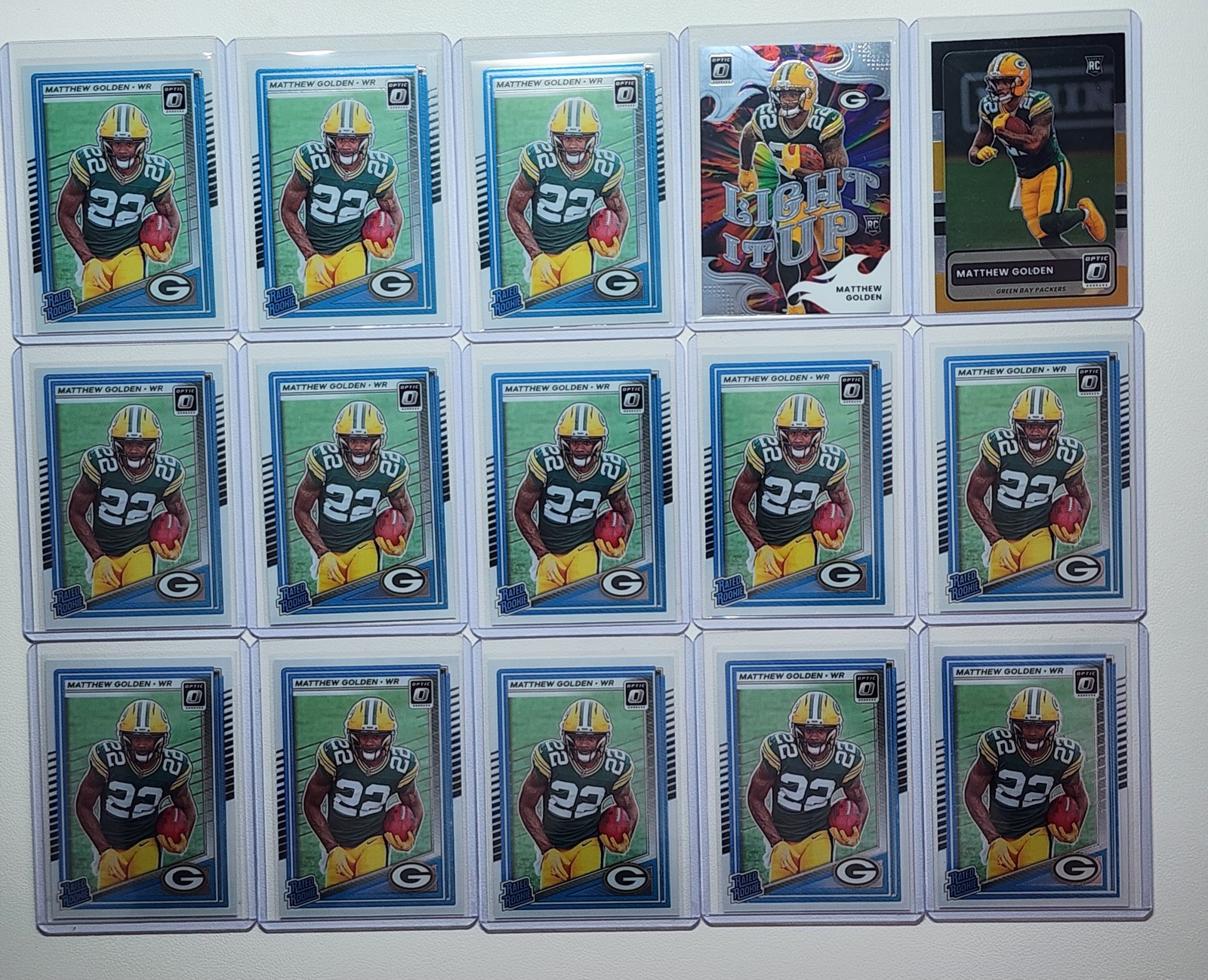 [20] MATTHEW GOLDEN 2025 DONRUSS OPTIC ROOKIE LIGHT IT UP #205 PACKERS Q5829