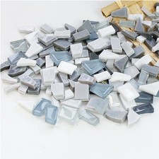 1.1lb Irregular Gray Crystal Mosaic Tiles for DIY Crafts and Jewelry