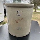 Antique Red Wing 2 gallon Stoneware Crock Minnesota Pottery