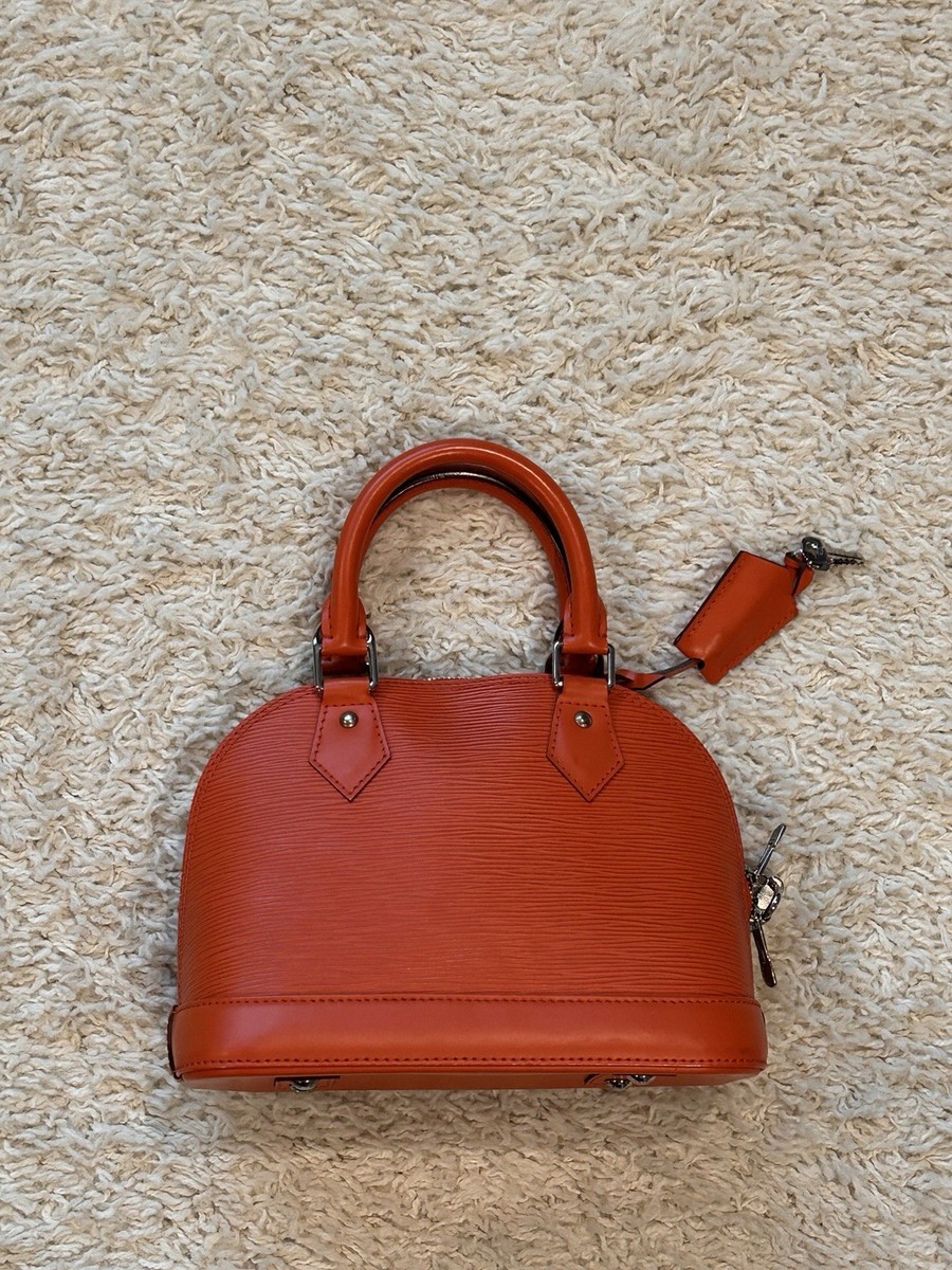 Louis Vuitton Alma Hand Bag BB Orange Leather | eBay