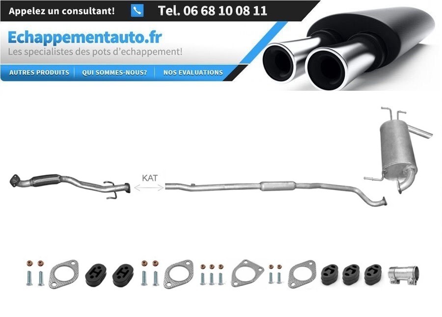 Ligne d'échappement complète pour Mitsubishi Outlander 1 2.0 4x4 de 2003 à 2006 MB156546