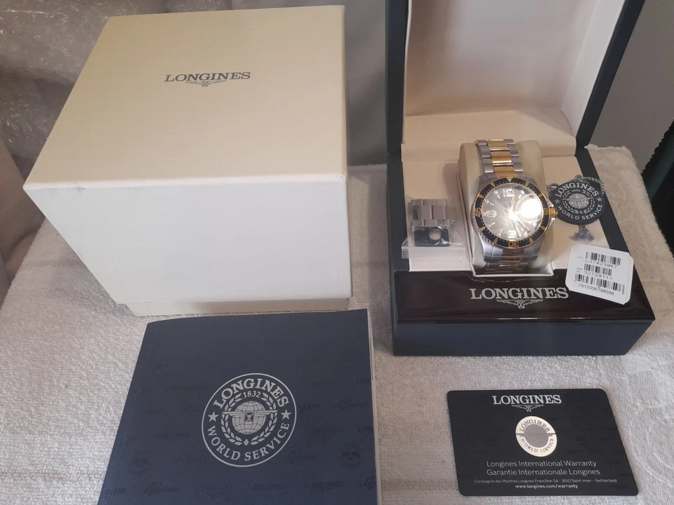 LONGINES HYDROCONQUEST AUTOMATIC 300M DIVERS WATCH L3.742.3 FULL SET !, photo 2 of 5