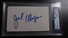 Jack Klugman signed Index Card PSA Certified