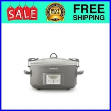 Crock-Pot® Programmable 7-Quart Cook and Carry Slow Cooker, Grey