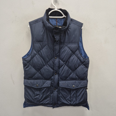Barbour Explorer Real Down Bodywarmer Puffer Blue Navy Weste Gilet Size Small