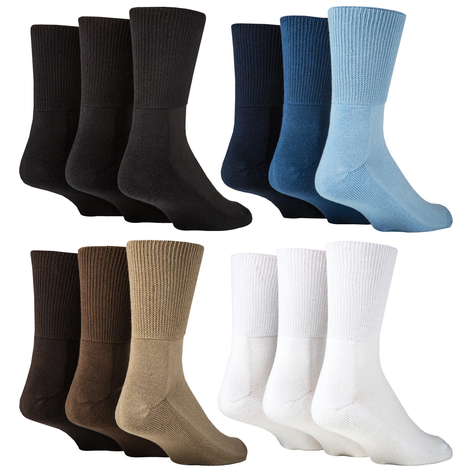 IOMI - 3 Pack Extra Wide Bamboo Diabetic Socks | Mens & Ladies
Opens in a new window or tab
