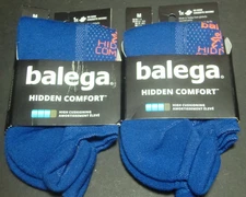 Balega Unisex Adult Hidden Comfort Performance (2 pair) No Show  M, Neon Blue