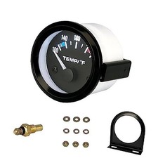 2" Water Temperature Gauge 52mm 12V Water Temp Meter 100-250 Fahrenheit White