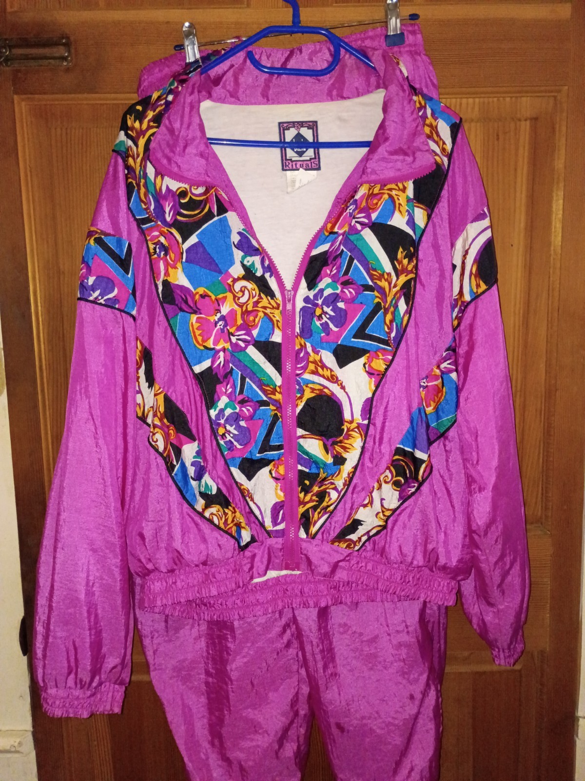 Basic Rituals Windbreaker Two Piece Set Magenta/F… - image 2