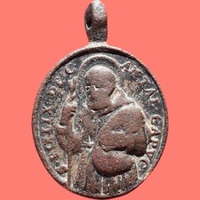 1700s ST FELICE RELIGIOUS MEDAL ANTIQUE ST VENANTIUS PENDANT FOUND