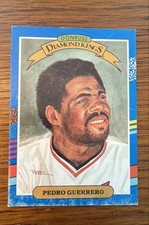 1991 Donruss - Diamond Kings Pedro Guerrero #25 Yellow Stripes Top Right Border