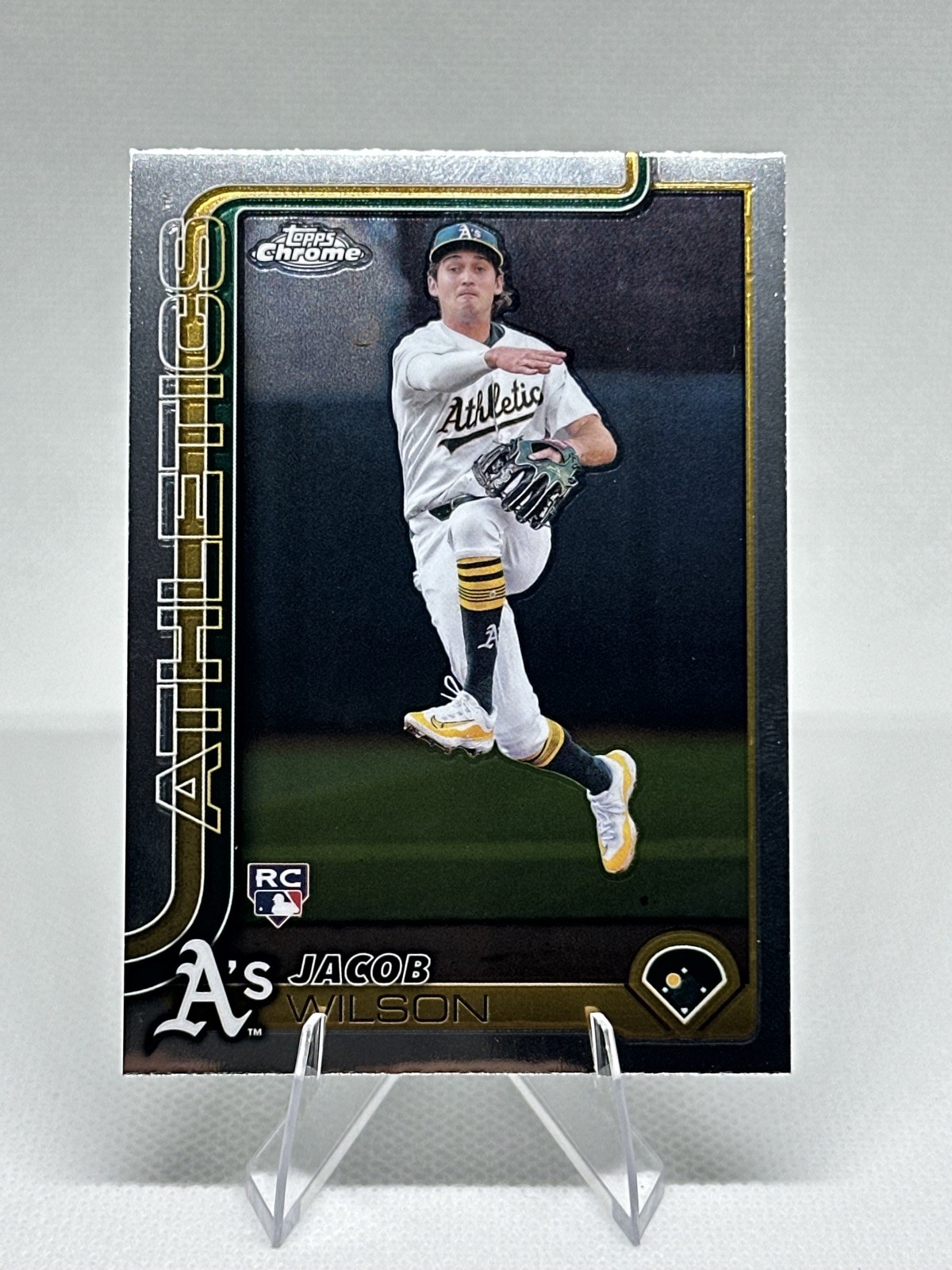 2025 Topps Chrome Jacob Wilson RC Refractor Rookie #96 Athletics