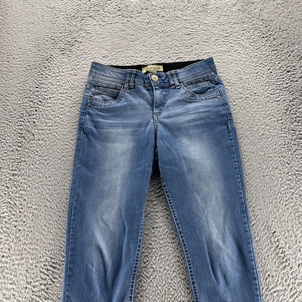 Democracy Jeans Womens Size 6 Blue Cotton Stretch Mid Rise Fit Skinny Ankle - Image 2 of 4