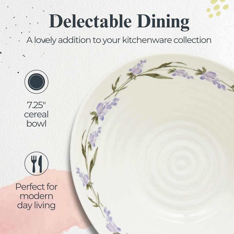 Cuencos de cereal Portmeirion Sophie Conran Lavandula, juego de 4 Foto 4 de 4