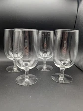 Clear Crystal Glasses Set of 4 Wine Water Iced Tea Vintage Lightweight 