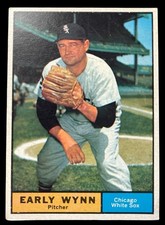 1961 Topps Baseball Card #455 EARLY WYNN Chicago White Sox EX