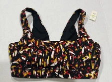 Aerie Swim Sports Offline  Bra Brown, Red, Black Sage Size Small  NWT