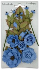 49 And Market Nature's Bounty Paper Flowers-Cornflower - 2 Pack