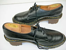 Rare! Dr Martens Lace Up Oxford Shoe Original Made in England US8 Heels Lug Sole