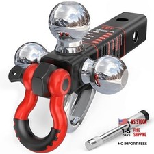 Tri Ball Mount Trailer Hitch Fits 2 Inch Receiver Triple Balls 1-78 2