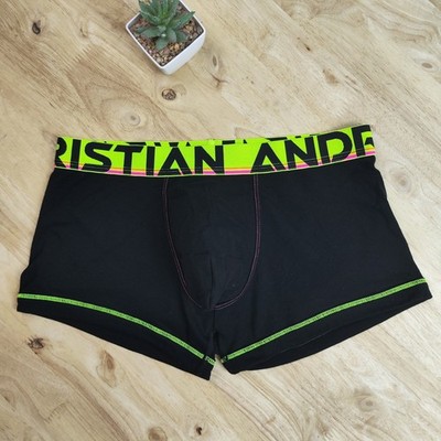 Andrew Christian Sexy Men Underwear Almost Naked Cotton Boxer, Black, Small 