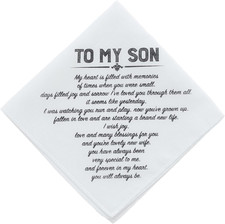 Father of the Bride Handkerchief Gifts Wedding Gift from Daughter, White Hand...