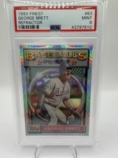 Topps 1993 Finest Baseball's Finest George Brett Royals Refractor #63 PSA 9