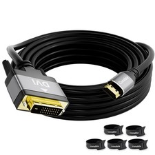 HDMI to DVI Cable 15FT, Bi-Directional DVI to HDMI Male to Male Cord, HDMI A ...