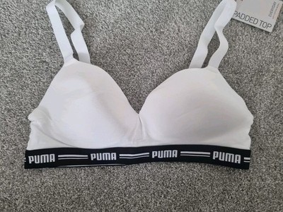Puma Bralette BH Größe L weiß & schwarz gepolstert