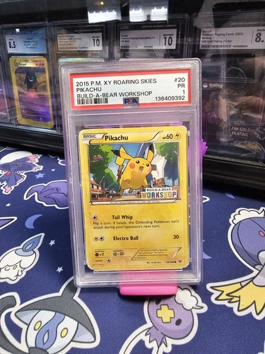 2015 Pokemon XY Build A Bear Workshop Stamped Promo 20/108 Pikachu PSA 1