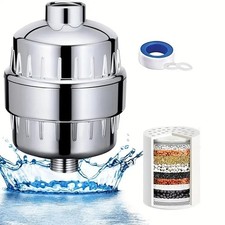 15 Stages Shower Head Filter Softener Hard Water Purifier Cartridge Universal A