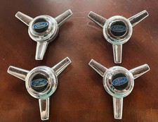 Set Of 4 Ford Mustang 3 Spoke Spinner Caps For Wheel Center Caps