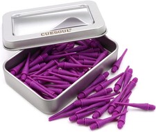 CUESOUL 100 Pieces Soft Tip Points for Darts Purple