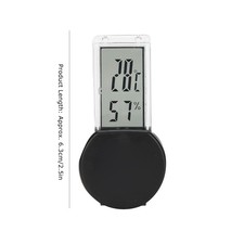 Black Reptile Terrarium Thermometer Hygrometer Digital Display Pet Tank CT