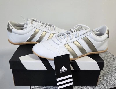 adidas Grand Court Lo White w/ Gold Stripes Sneaker Casual Shoes Womens 8 US - Image 1 of 4