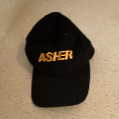 ASher Men s Black Adjustable Baseball Cap Hat Size M Embroidered Since 19