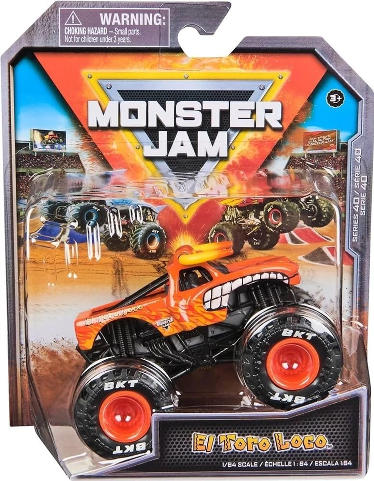 MONSTER JAM - SPIN MASTER EL TORO LOCO Series 40 Monster Jam Spin Master Trucks Car Auto 1:64 scale