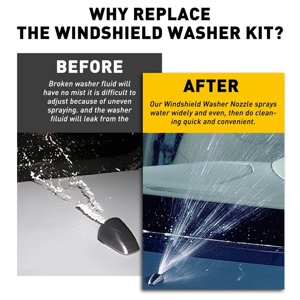 For Jeep Grand Cherokee Windshield Wiper Water Washer Spray Je Nozzle 1-10Set - Image 3 of 4