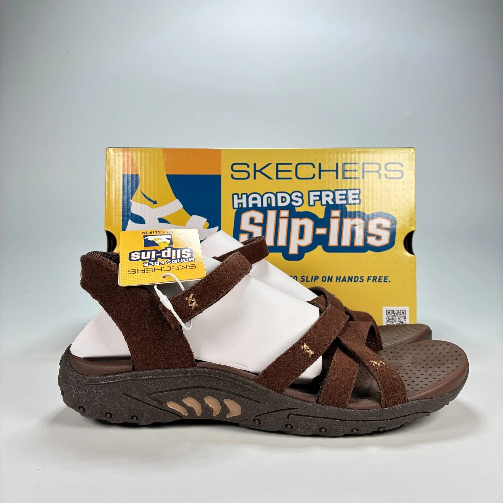 Skechers Reggae Natural Poise Chocolate Adjustable Strappy Sandals Women’s Sz 9
Opens in a new windo