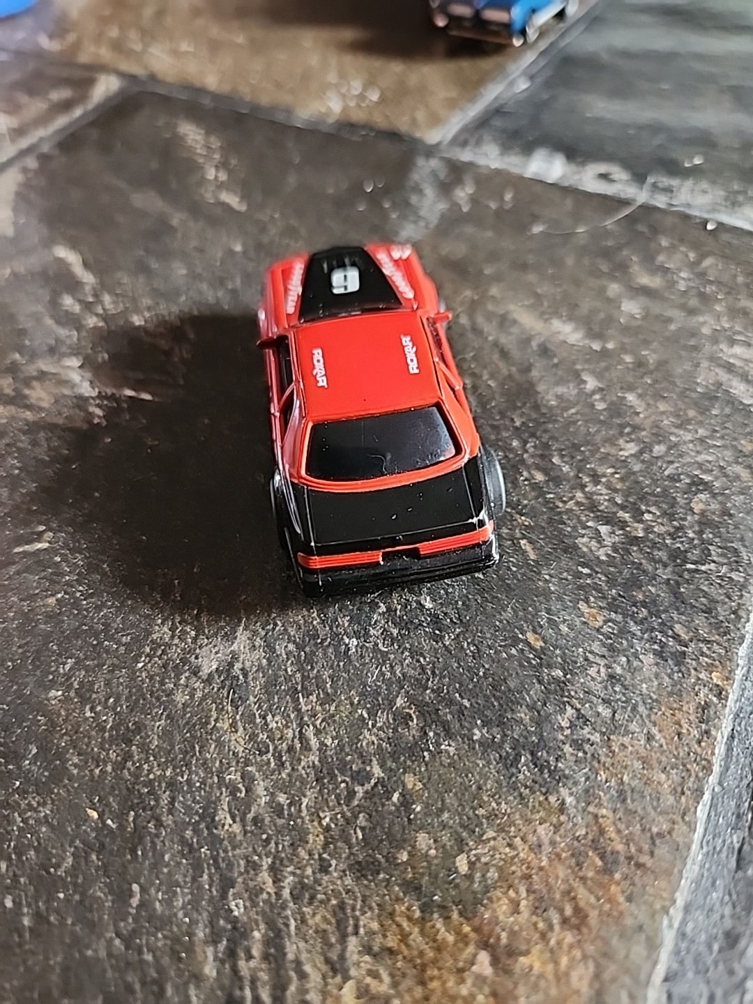 ROKAR Slot Car MCAR #6 Ford T-BIRD Stock Car Vintage Red Black TESTED RUNS NICE!