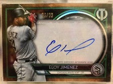 2020 /99 Topps Certified Autograph Issue Eloy Jimenez #TA-EJ Green Holo