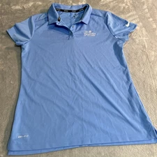 Nike Dri Fit Women’s Greenbrier Classic Golf Tournament Polo Med Sky Blue
