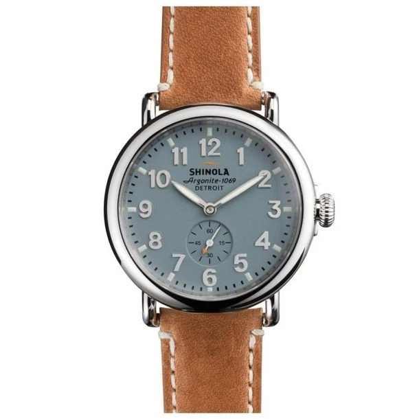Relógio unissex Shinola Runwell aço inoxidável ardósia mostrador cor azul, S0110000024 - Imagem 2 de 4