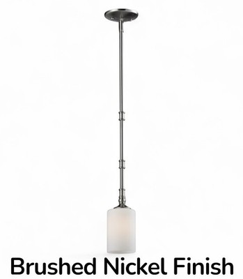 Z-Lite 2102MP Cannondale Light Mini Pendant W/ Matte Opal Shade Brushed Nickel