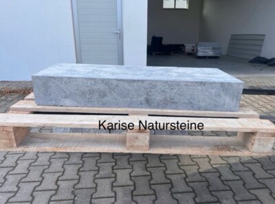 Dolomit Blockstufe Silber Grey 100x35x15cm geschliffen 10 Stk Paletten Preis
