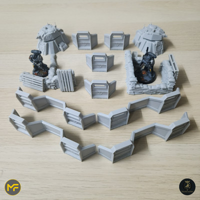 Barricade / Defence Line Bundle - ThatEvilOne - 28/32mm Sci-Fi Wargaming Gelände