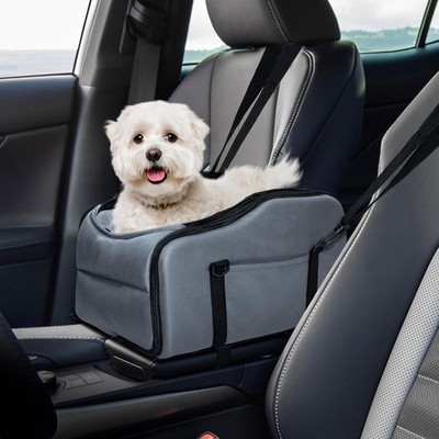 Center Console Dog Car Seat Portable Small Dog Car Seat up to 9 Lbs Pet Cats