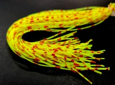 RUBBER SILICONE LEGS - Fly Tying Material - YELLOW/ RED DOTS - Sili Legs - NEW!