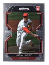 Baseball Card - 2022 Josiah Gray 84 - Washington Nationals Panini Prizm MLB RC